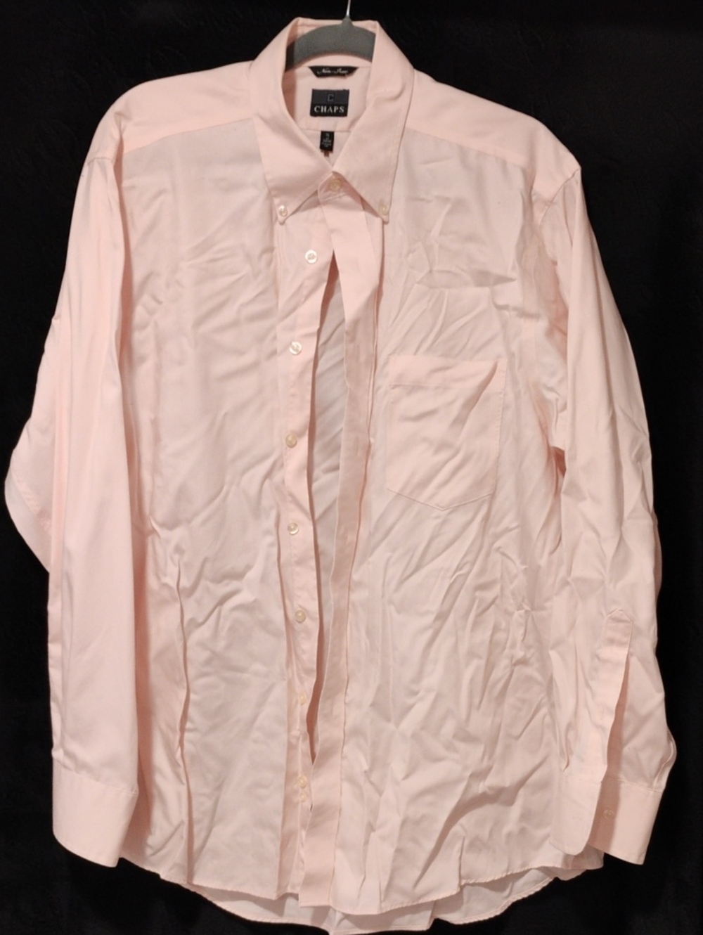Chaps Men's Light Pink Long-Sleeve Dress Shirt